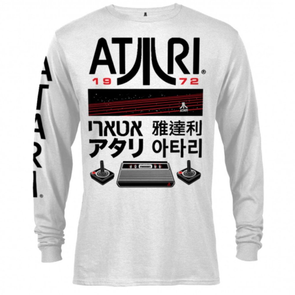 Official Atari Logos & Icons With Sleeve Print Adult Unisex Graphic Long Sleeve